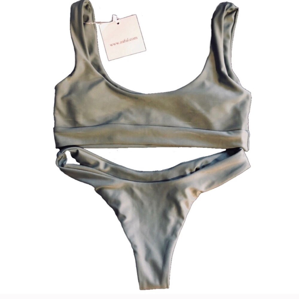 Zaful Army Green Bikini